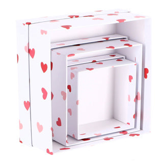 Load image into Gallery viewer, Kaemingk giftbox papier set van 3 wit rood | 2 stuks
