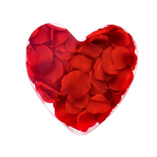 Kaemingk rozenblaadjes rood in giftbox hart | 4 stuks