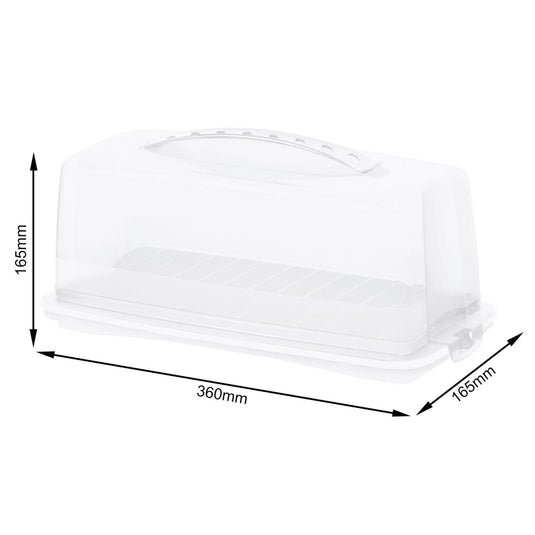 Rotho fresh cakedoos rechthoek 36x16.5x16.5 cm wit transparant