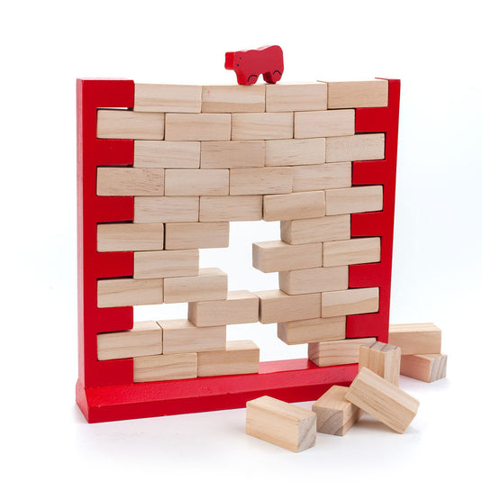 Longfield spel de vallende muur – 2 spelers – oog-handcoördinatie – spannend behendigheidsspel – engelhart