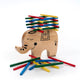 Houten balans spel olifant
