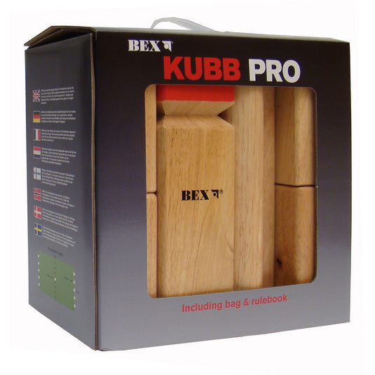 Kubb pro rubberhout met rode koning