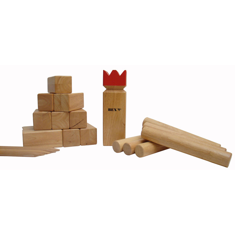 Load image into Gallery viewer, Kubb pro rubberhout met rode koning
