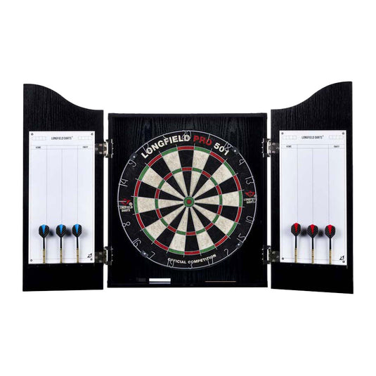 Engelhart houten cabinet met sisal dartbord incl. dartset