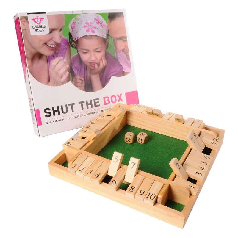 Load image into Gallery viewer, Longfield shut the box houten dobbelspel, 4 spelers
