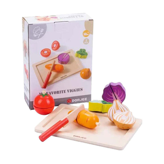 Dorjee houten snijset groente, 7dlg