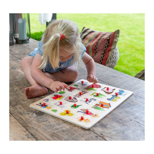 Engelhart noppenpuzzel boerderij xxl - 17st.