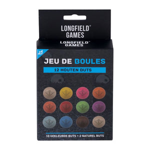 Engelhart jeu de boules houten buts set – 12 stuks fluor naturel – ø30 mm – pétanque – longfield