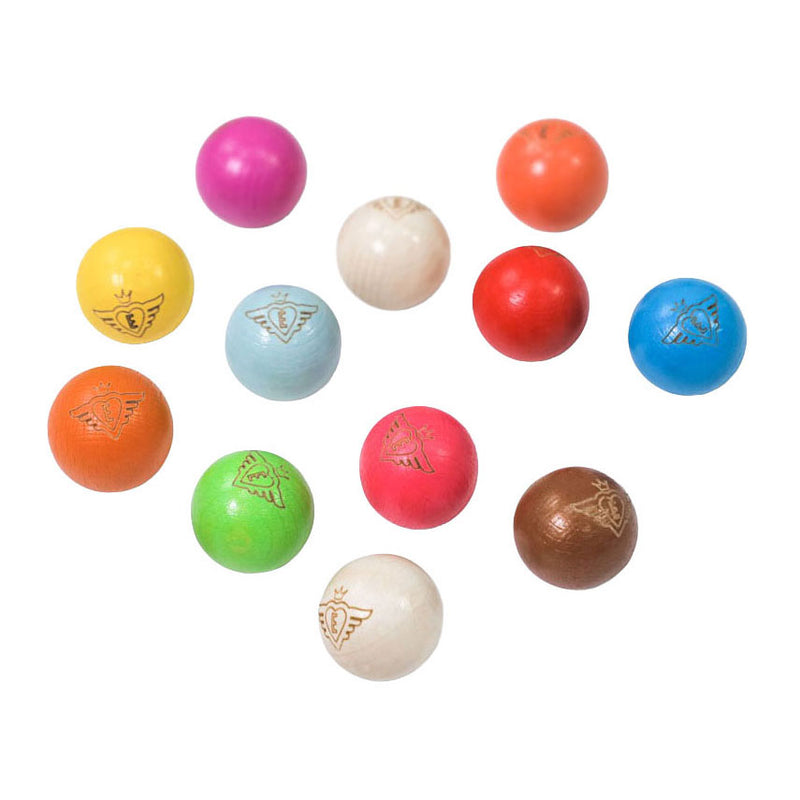 Chargez l'image dans la visionneuse de la galerie, Engelhart jeu de boules houten buts set – 12 stuks fluor naturel – ø30 mm – pétanque – longfield
