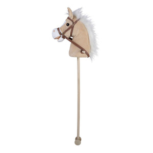 Engelhart stokpaardje -beige- geluid - wieltjes