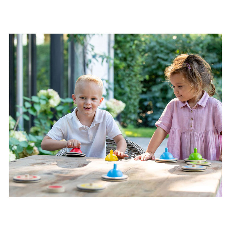 ギャラリービューアに画像をロードする, Engelhart indoor curling spel – houten speelset – tafel curling game – behendigheidsspel – inclusief 8 stones, 4 pionnen en target – gezelschapsspel –
