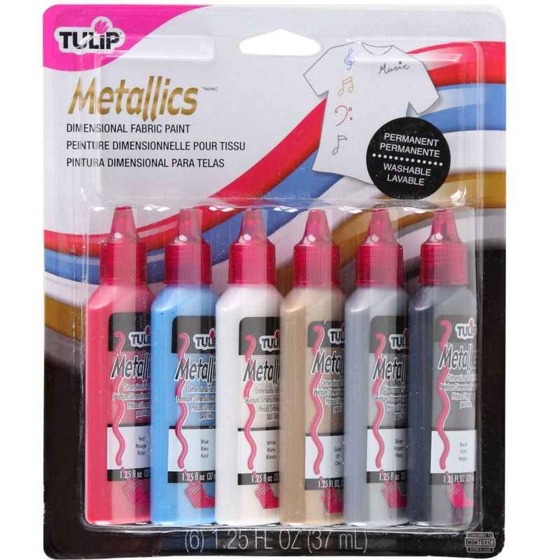 Load image into Gallery viewer, Tulip • 3d textielverf 37ml metallic 6st.

