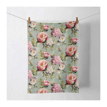 Ambiente theedoek peonies composition