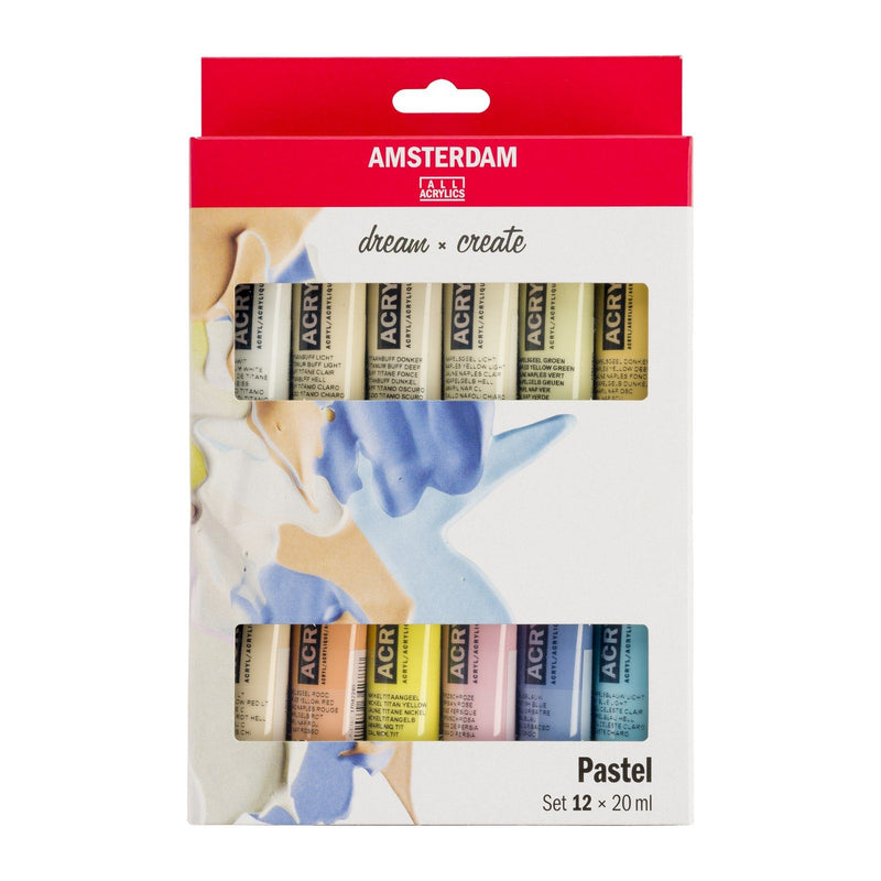 Load image into Gallery viewer, Amsterdam all acrylics amsterdam • standard series acrylic paint pastel set 12x20ml

