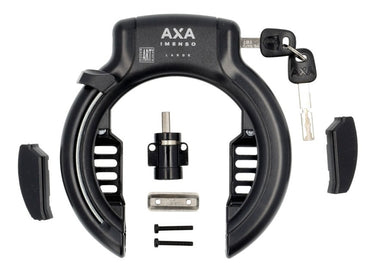 Axa imenso large (75mm) ringslot art-2 zwart met bosch powertube bes3 accuslot oem