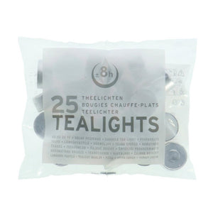 Spaas theelichten 8 uur 25 stuks | 4 stuks