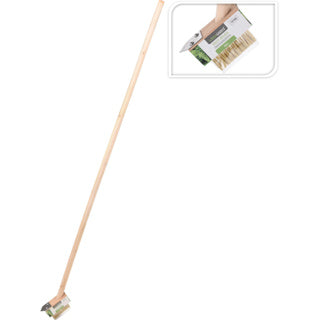 No brand onkruidborstel houten steel