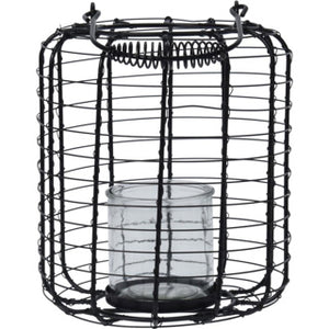 Home styling lantaarn zwart metaal | 2 stuks