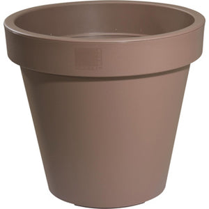 Bloempot e k rond 25cm mokka | 4 stuks