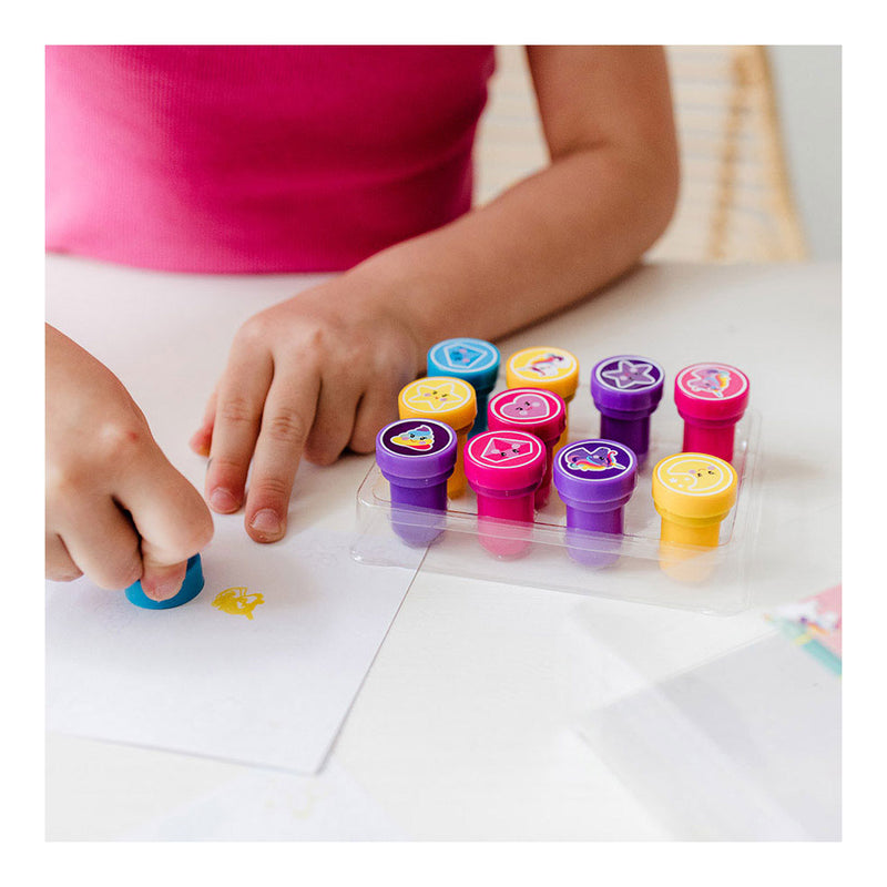 Chargez l'image dans la visionneuse de la galerie, Totum stempels unicorn junior 12 stuks zelfinktend - creatief speelgoed junior meisjes vanaf 3 jaar - stempelen knutselen kaarten maken cadeau tip
