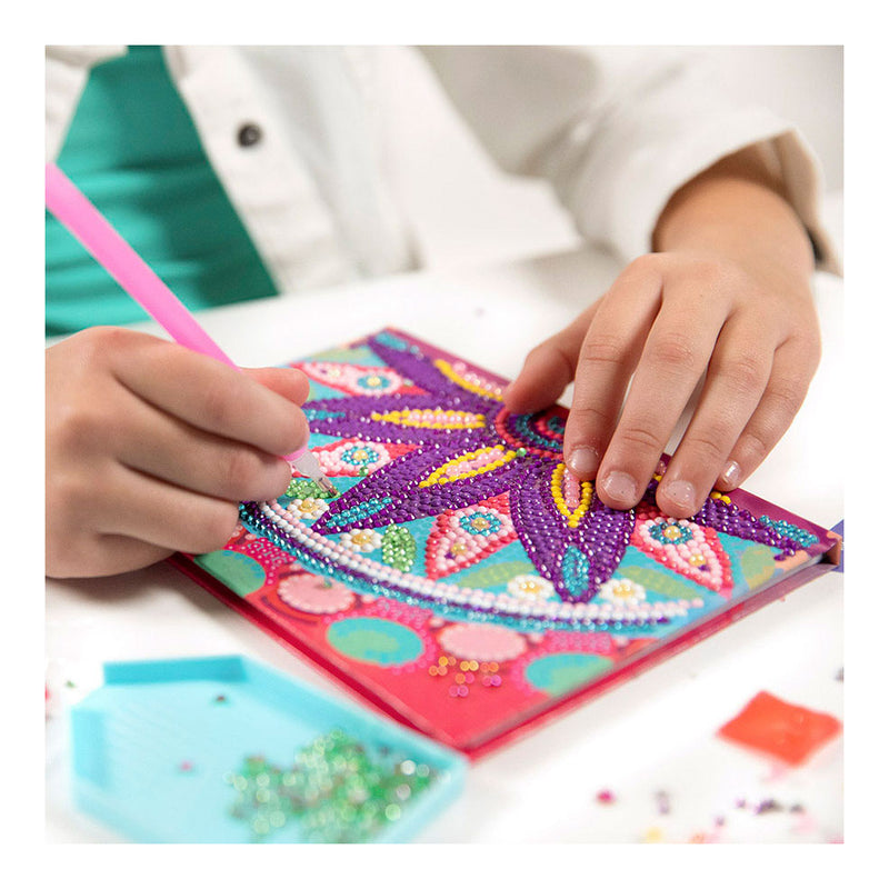 Load image into Gallery viewer, Totum diamond painting dagboek - flower mandala roze
