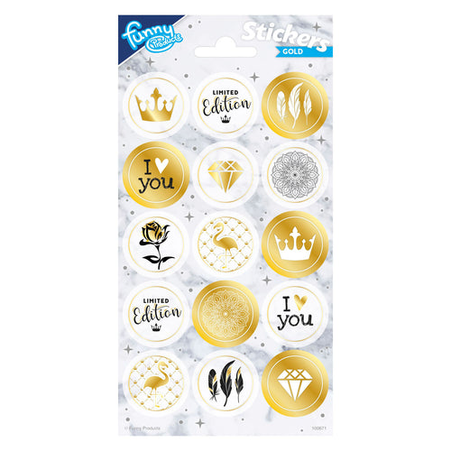 Totum stickervel goud