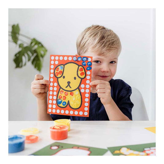 Creative craft group creatief met vingerverf nijntje