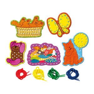 Bambolino dikkie dik rijgkaarten - educatief speelgoed - peuter kleuter - vanaf 3 jaar - toys