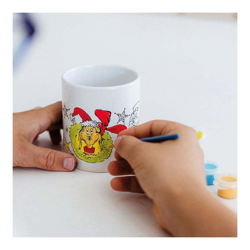 ギャラリービューアに画像をロードする, Totum the grinch - inkleur mok beker beschilderen - knutselset incl. 5 kleuren verf en penseeltje - creatief speelgoed jongens meisjes cadeautip
