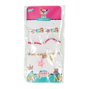 Creative craft group rainbow pets armbanden - 3st.