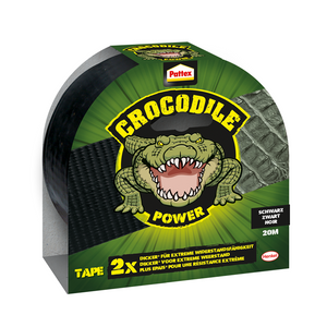 Pattex 1066455 - crocodile powertape 20m zwart | 8 stuks