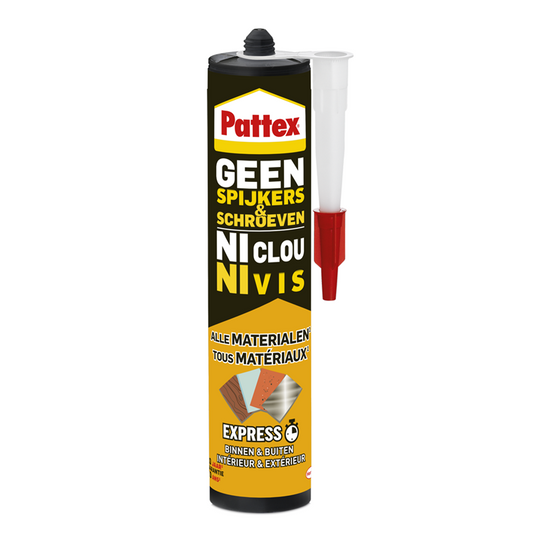 Pattex 1066008 - geen spijkers geen schroeven express 390g | 12 stuks