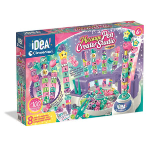 Clementoni idea - pennen creatiestudio - knutselpakket vol accessoires - message glitterpennen - het creatieve cadeautje - vanaf 6 jaar