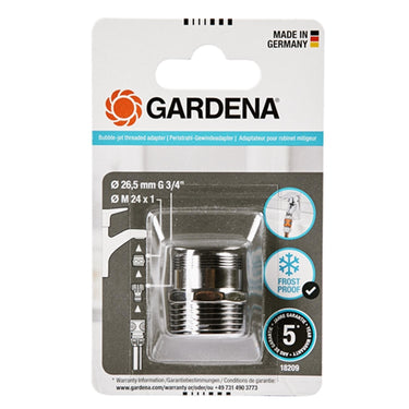 Gardena schroefadapter voor zachte bruisstraal kraanstuk (zilver, 18209-20)