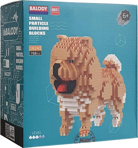 Balody chow chow hond met nanoblocks mini lego bouwstenen 768 onderdelen