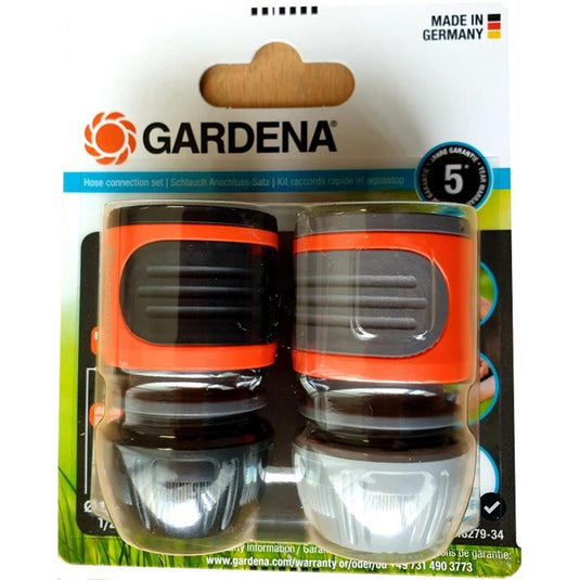 Gardena slangstuk+waterstop 1 2 - 5 8