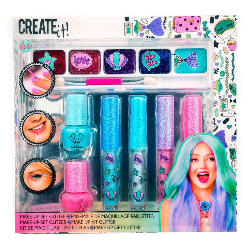 Load image into Gallery viewer, Create it! beauty make-up set glitter, 7dlg.
