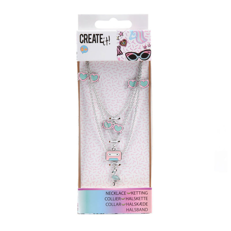Load image into Gallery viewer, Create It! Ketting 3-Laags Bedeltjes
