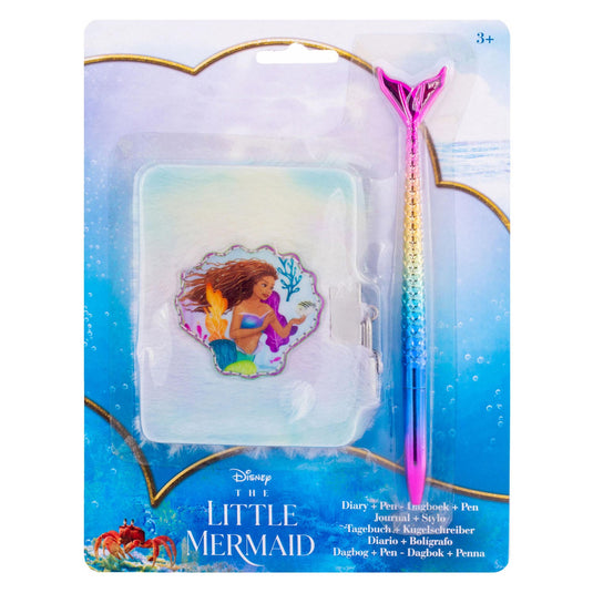 Canenco the little mermaid pluche dagboek met zeemermin pen