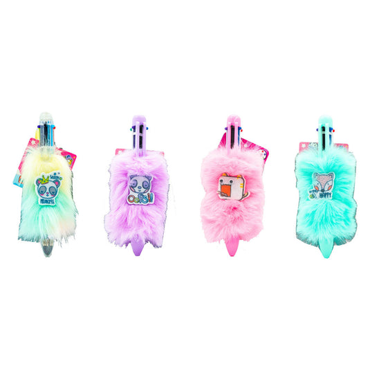 Canenco cutie crew 6-kleurenpen pluche