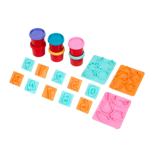 Canenco stitch kleiset met cijfers - 6 kleipotjes