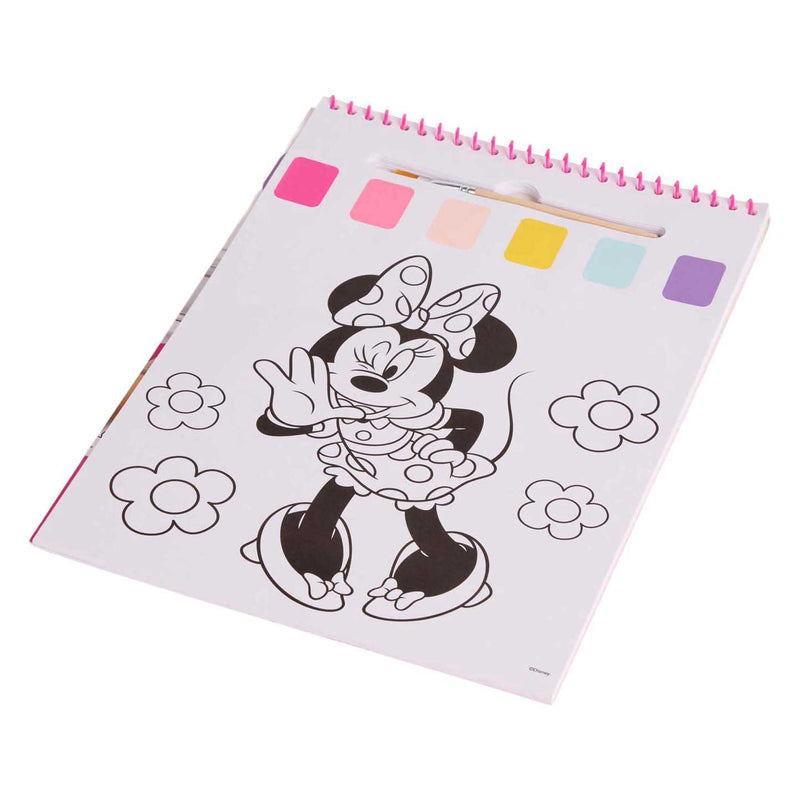 Load image into Gallery viewer, Canenco minnie mouse water verfset boek - incl kwast
