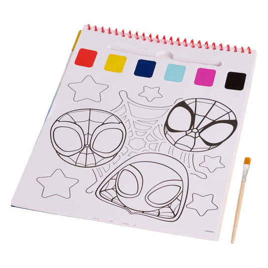 Canenco spidey water verfset boek - incl kwast