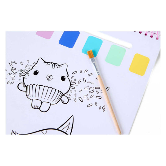 Canenco gabby's dollhouse water verfset boek - incl kwast