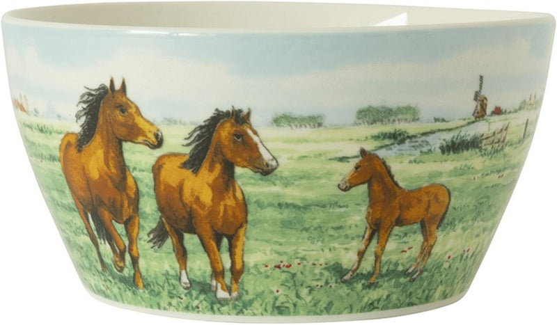 Afbeelding laden in galerijviewer, Wiebe van der zee wiebe's farm kom paard ã˜13cm doos a 6 stuks porselein
