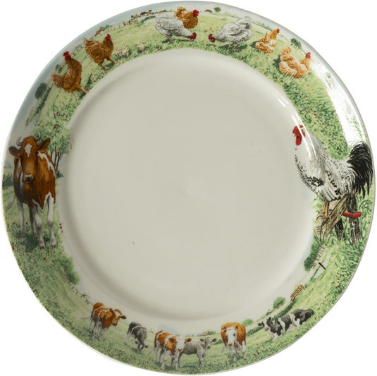 Wiebe van der zee wiebe's farm bord koe kip ã˜21cm doos a 6 stuks porselein