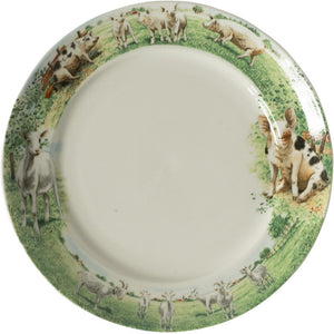 Wiebe van der zee wiebe's farm bord geit varken ã˜21cm doos a 6 stuks porselein