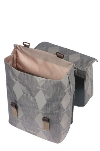 Basil Elegance dubbel fietstas MIK 40-49L chateau taupe