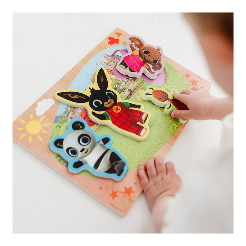 Load image into Gallery viewer, Bambolino Toys Houten Vormenpuzzel, 5st.
