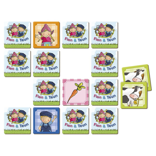 Bambolino fien teun memo spelletje - geheugen spel educatief spelgoed - boerderij - toys - vanaf 3 jaar